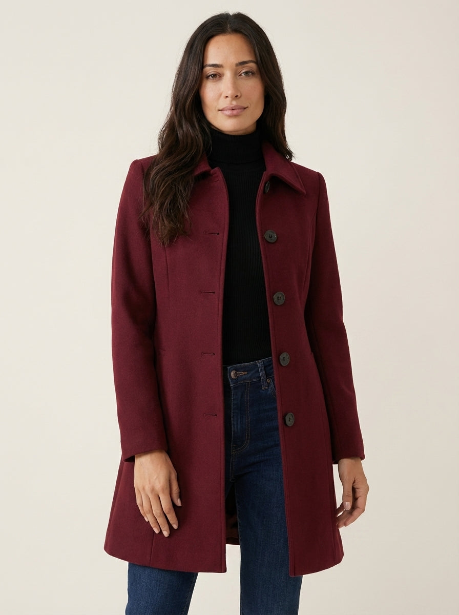 Elena - Cappotto Invernale con Bottoni | Aurella Milano