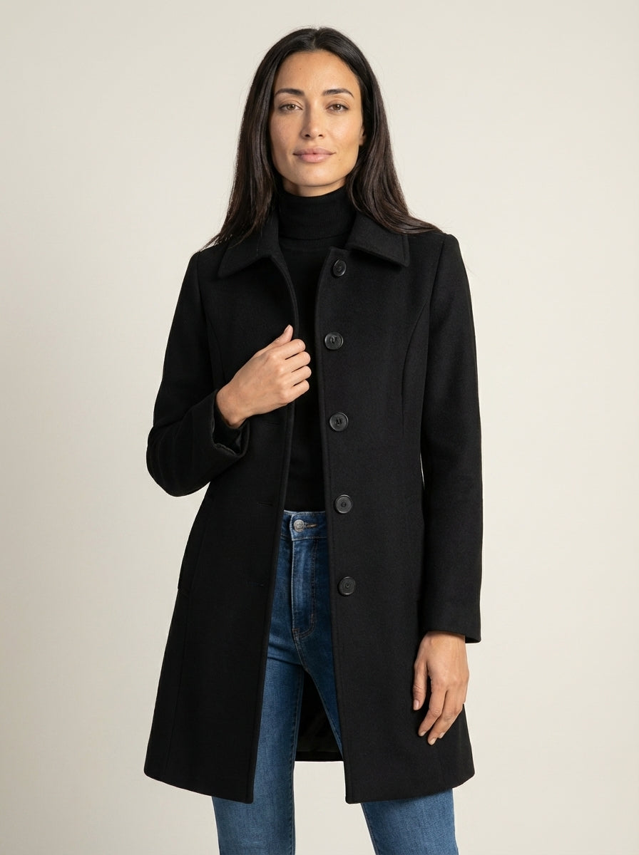 Elena - Cappotto Invernale con Bottoni | Aurella Milano
