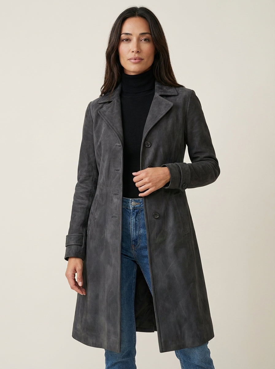 Teresa - Cappotto Vintage Effetto Camoscio | Aurella Milano
