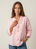 Indie - Blusa con Volant e Scollo a V | Aurella Milano