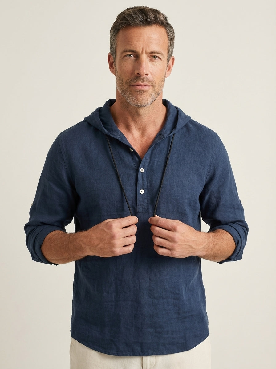 Dario - Camicia Premium con Cappuccio da uomo | Aurella Milano