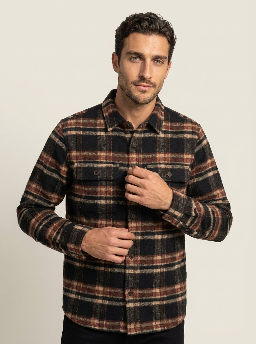 Leone - Camicia a Quadri in Cotone da uomo | Aurella Milano