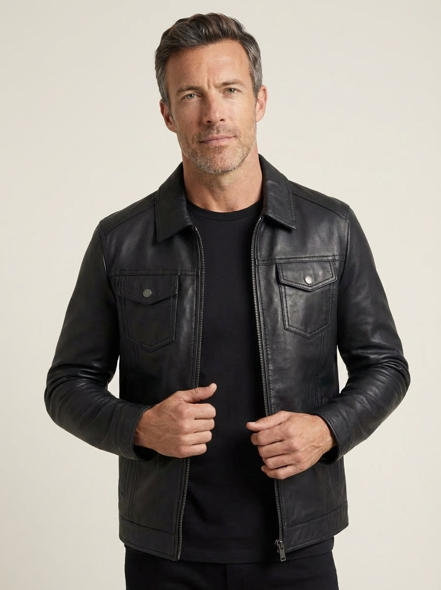 Alessandro - Giacca Premium in Pelle Vegana da uomo | Aurella Milano