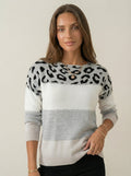 Diana - Maglione con Dettagli Leopardati | Aurella Milano