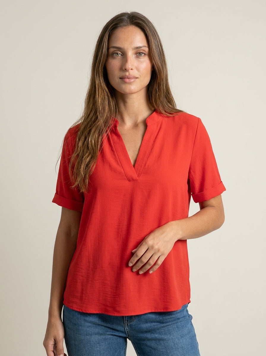Rachele - Blusa Elegante con Scollo a V | Aurella Milano