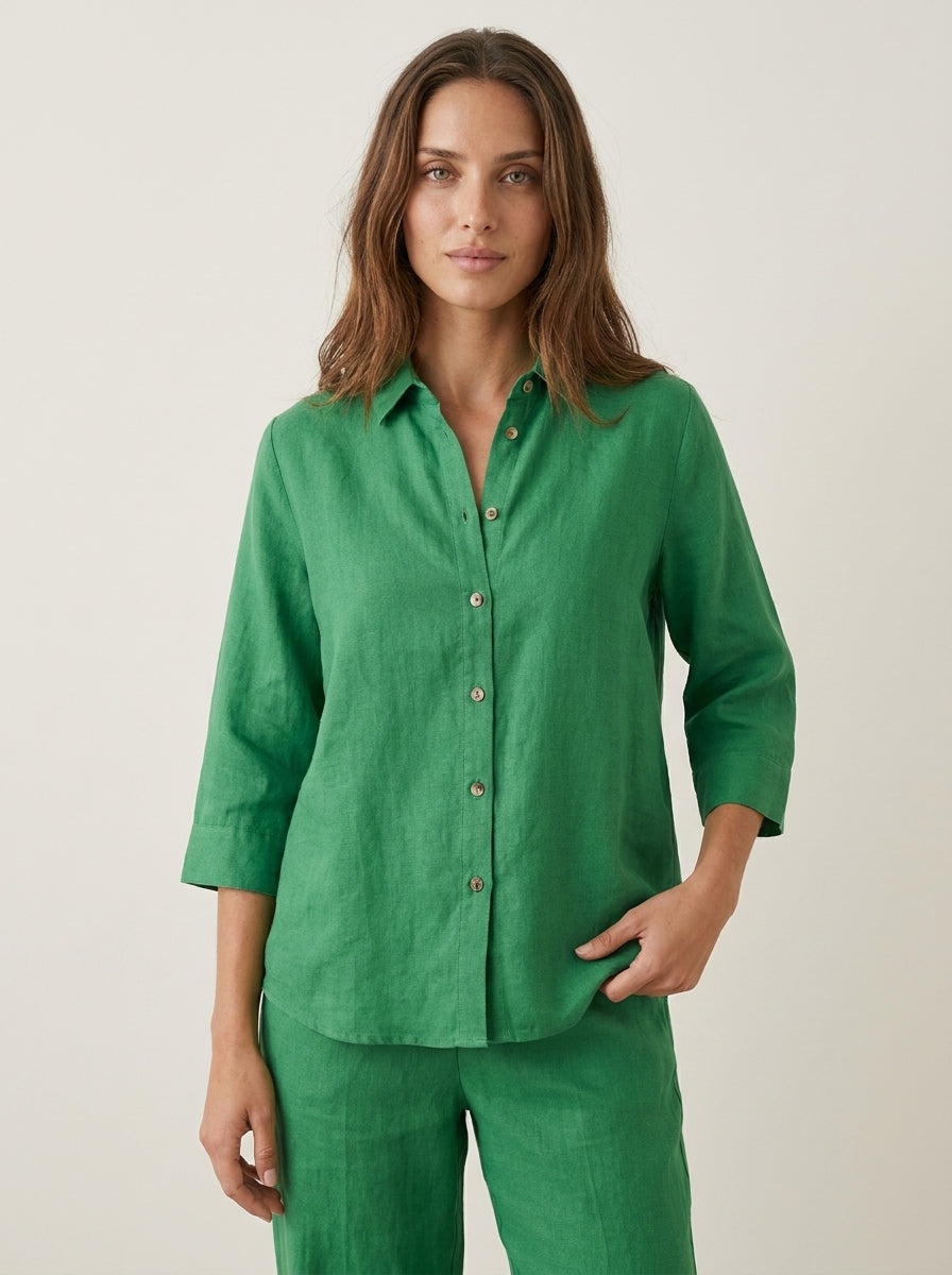 Maribel - Completo in Lino con Pantaloni Ampi | Aurella Milano