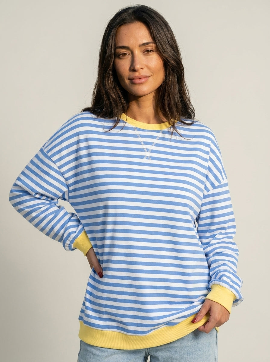 Isabella - Maglia a Righe a Maniche Lunghe | Aurella Milano