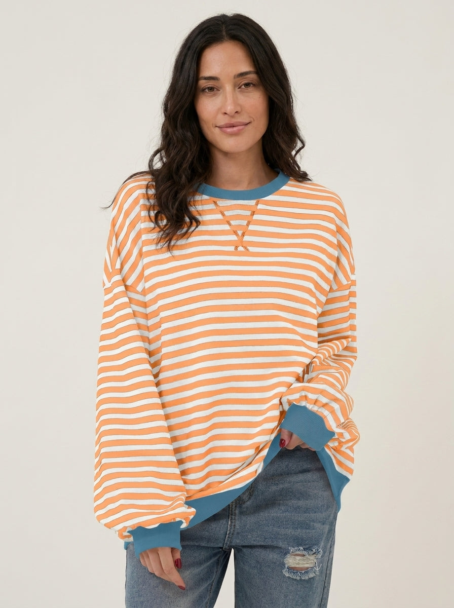 Isabella - Maglia a Righe a Maniche Lunghe | Aurella Milano