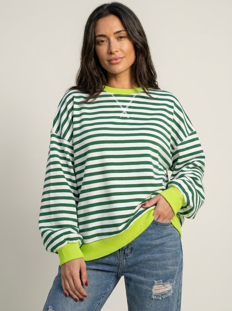 Isabella - Maglia a Righe a Maniche Lunghe | Aurella Milano