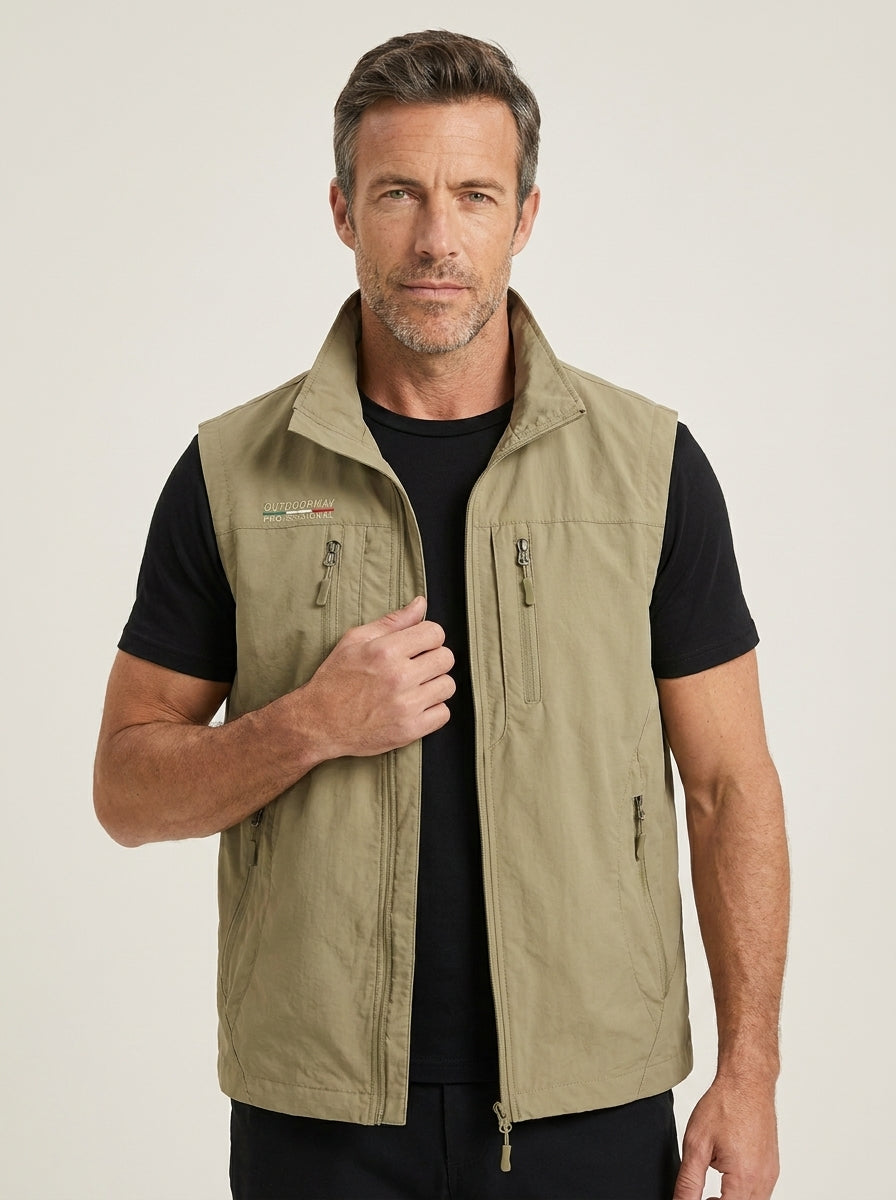 Vincenzo - Gilet Tecnico Traspirante Multitasche da uomo | Aurella Milano
