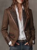 Consolata – Blazer Spinato con Pannelli Fantasia