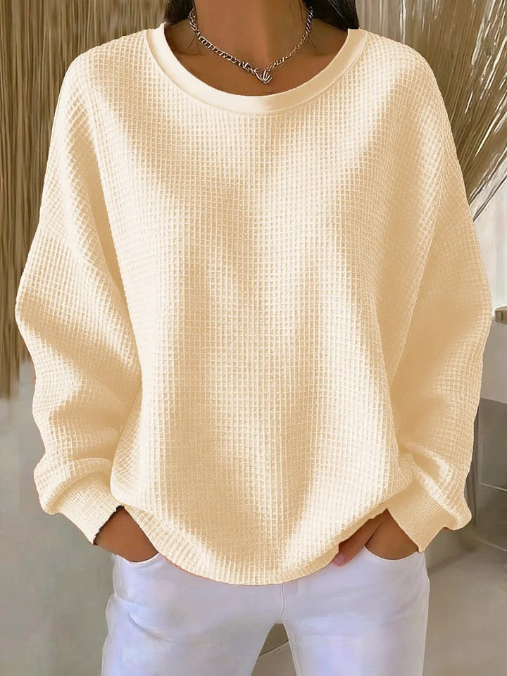 Maglione waffle dalla vestibilità classica