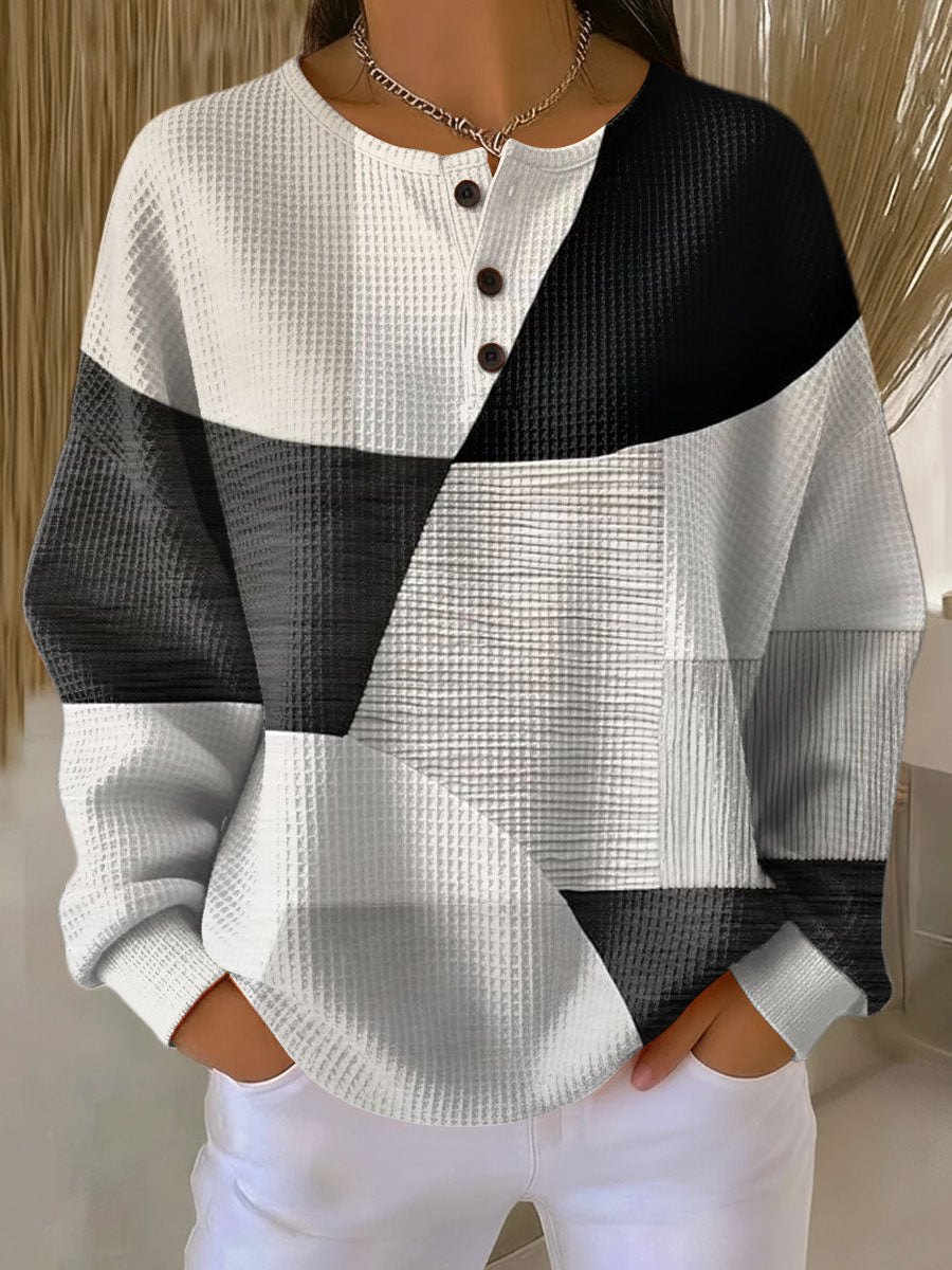 Maglione a nido d'ape a doppio strato Grigio | Aurella Milano