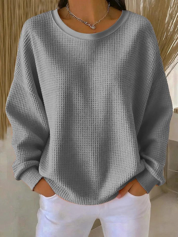 Maglione classico a nido d'ape Rosa | Aurella Milano