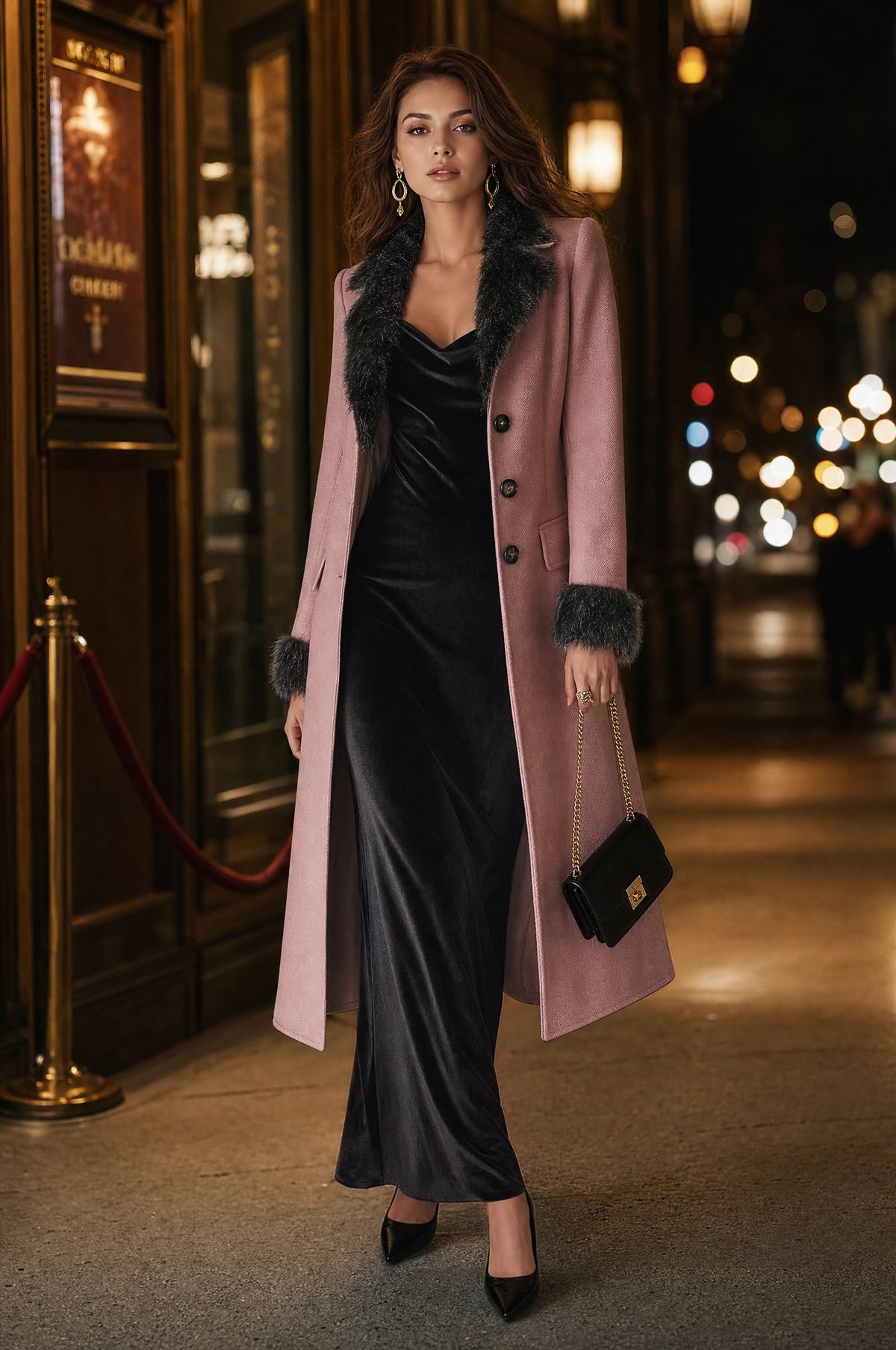 Lucia | Cappotto Midi Sagomato in Misto Lana