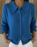 Gilet in maglia con colletto a camicia