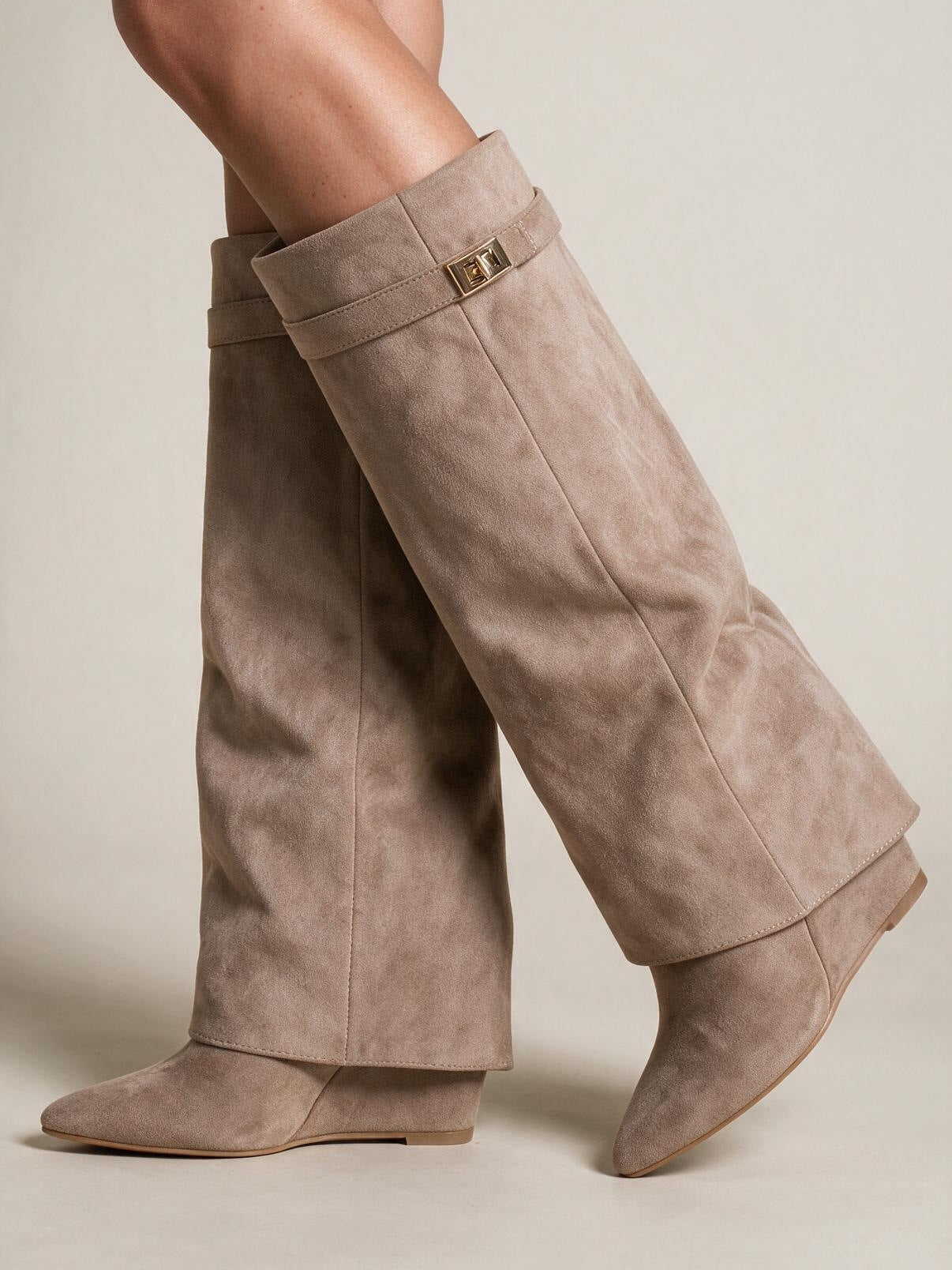 velmara-acc · stivali alti-linea larga · Beige · 1 · 34