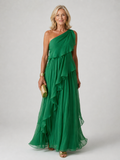 Abito lungo elegante Verde | Aurella Milano