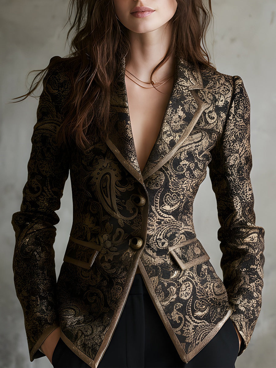Sofia | Blazer Sagomato in Jacquard Paisley