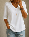 Aurelia | T-shirt Classica con Scollo a V