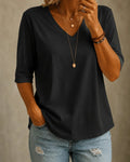 Monroe | T-shirt Classica con Scollo a V