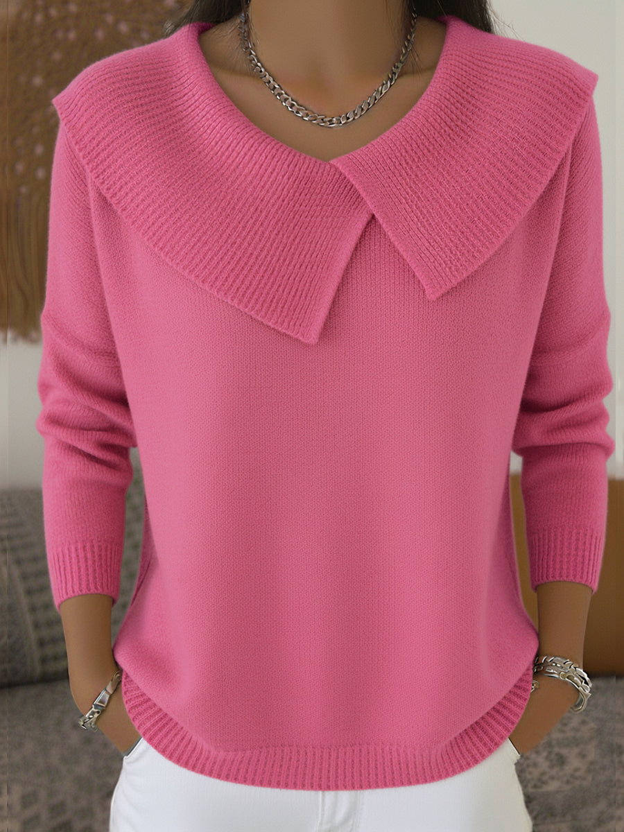 Caldo maglione con ampio collo alto
