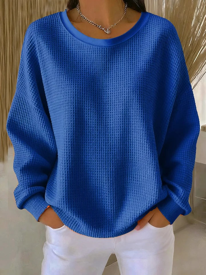 Maglione classico a nido d'ape Rosa | Aurella Milano