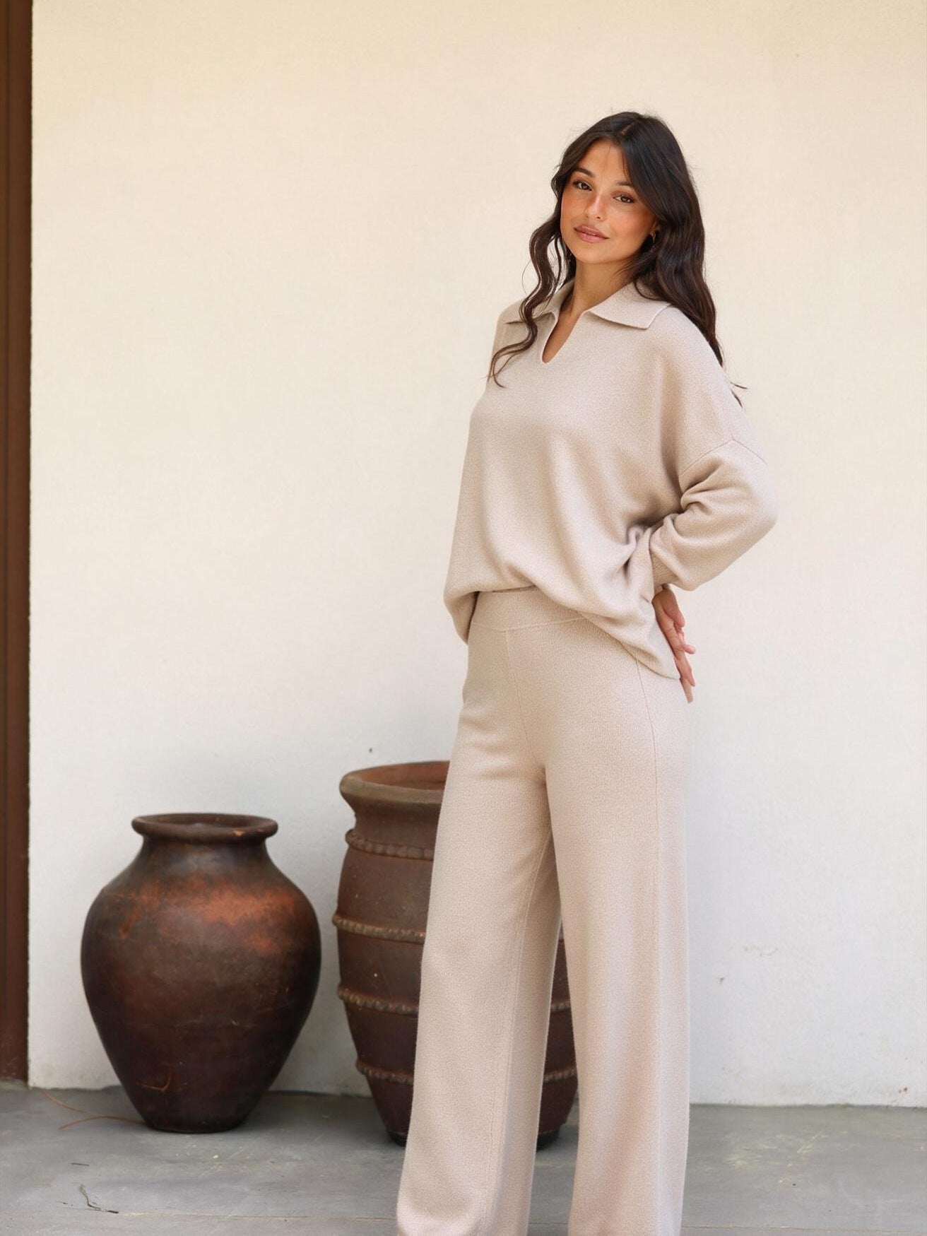 velmara-gen · set due pezzi a rete · Beige · frontale · 4 · 34