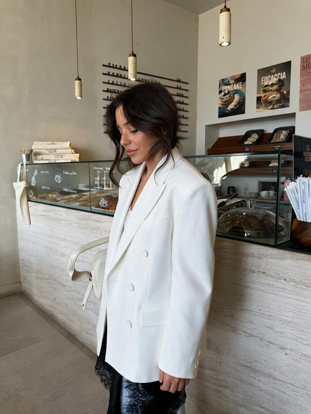 velmara-gen · blazer doppiopetto oversize-avorio · unico · profilo · 2