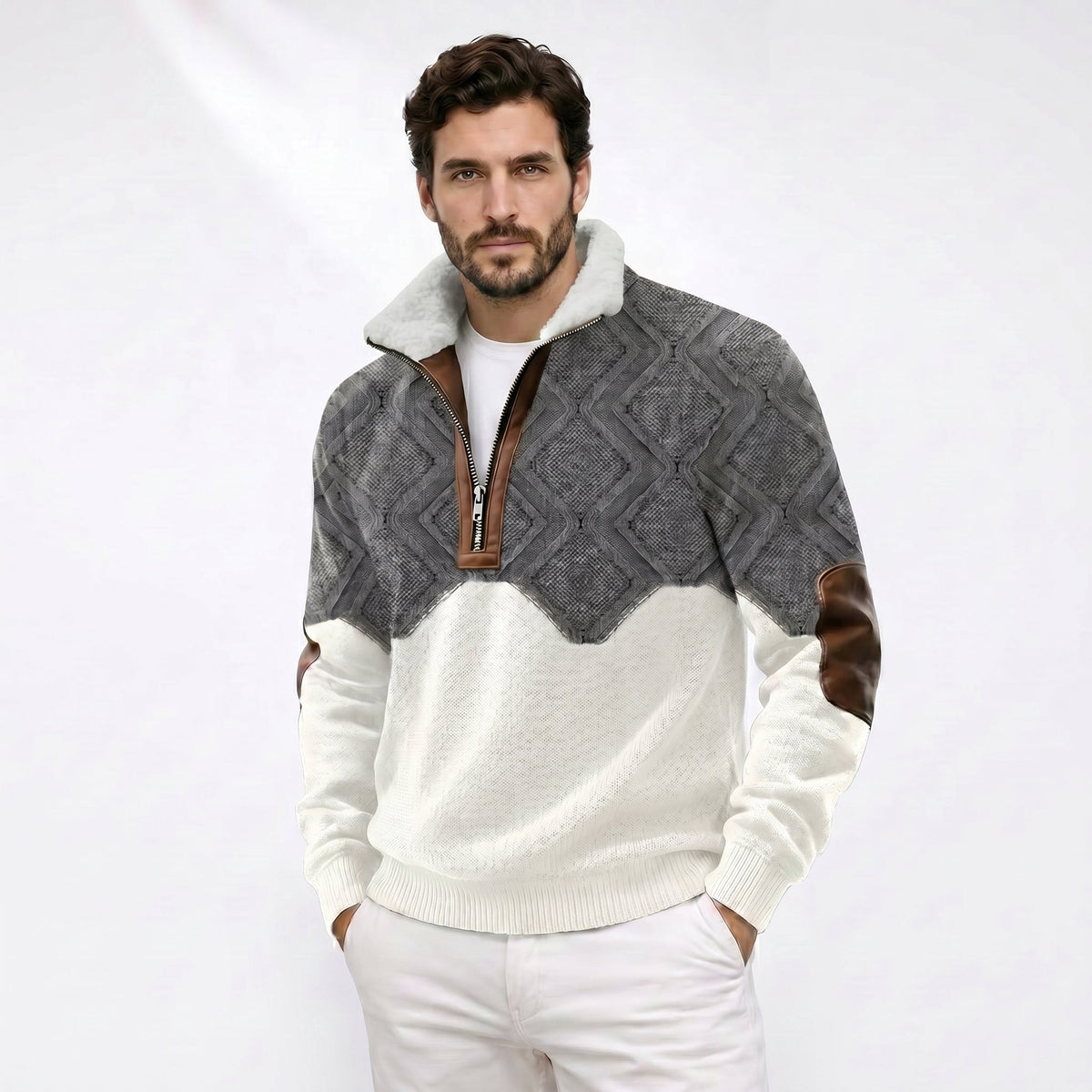 Ruben – Maglione con Interno in Sherpa e Zip