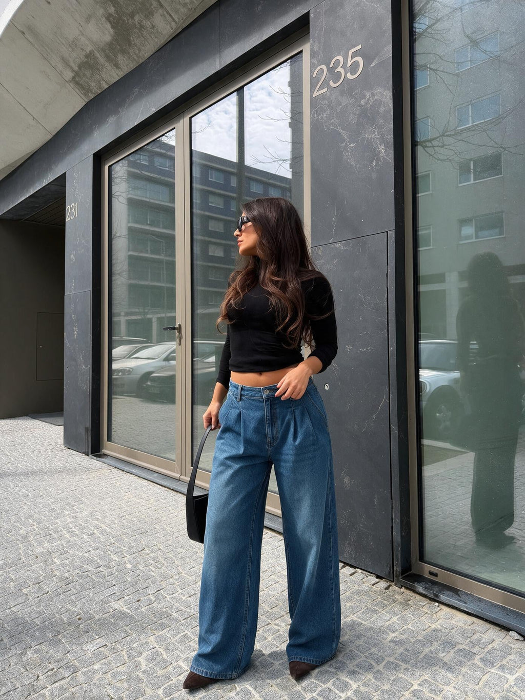 velmara-gen · jeans larghi a vita alta · unico · frontale · 4