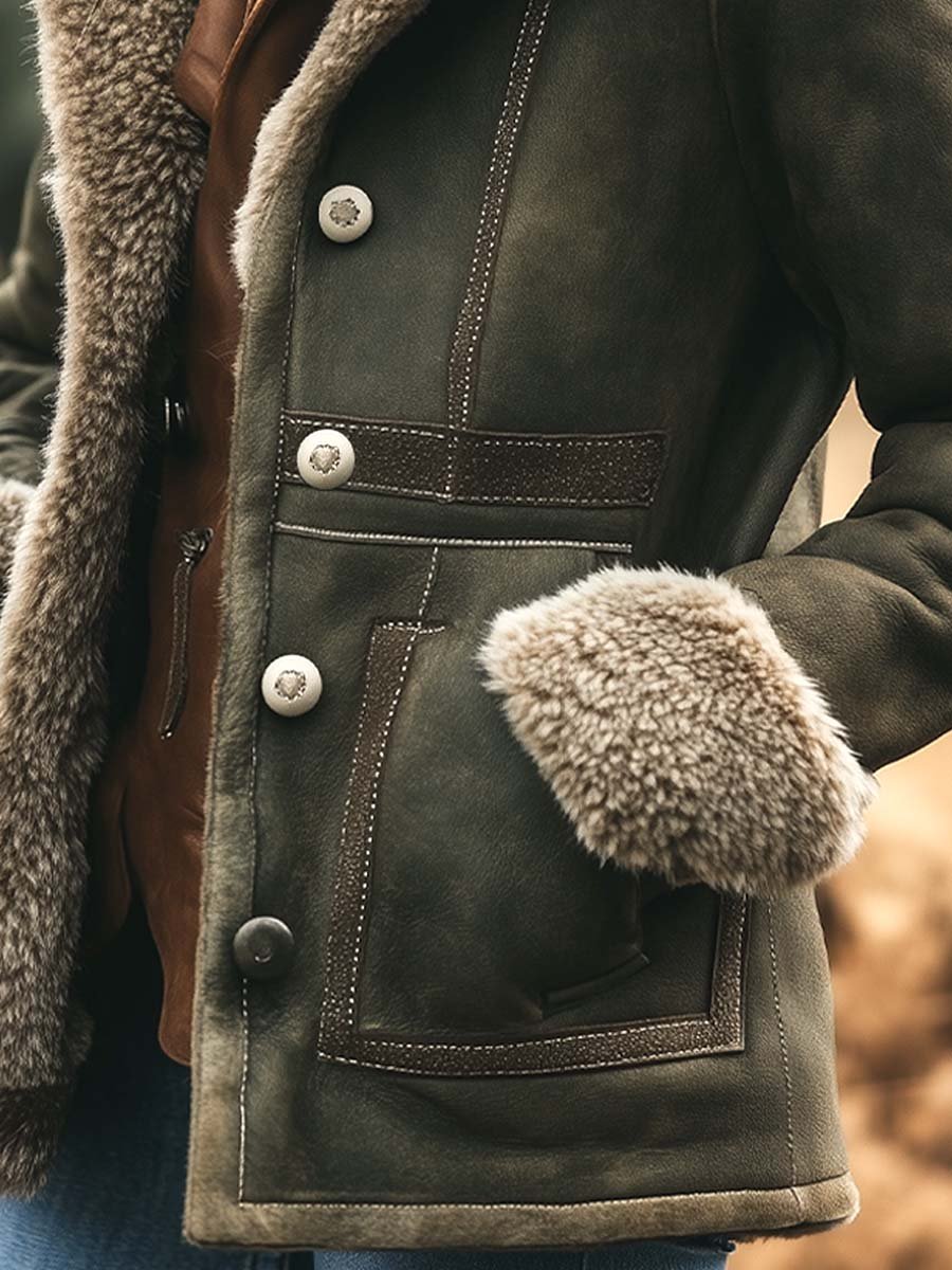 Ambra | Cappotto Caldo in Effetto Suede