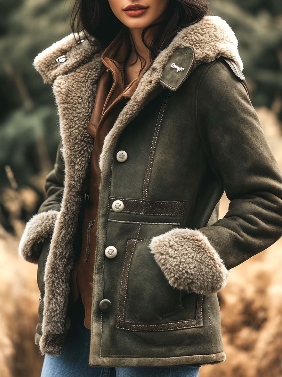 Ambra | Cappotto Caldo in Effetto Suede