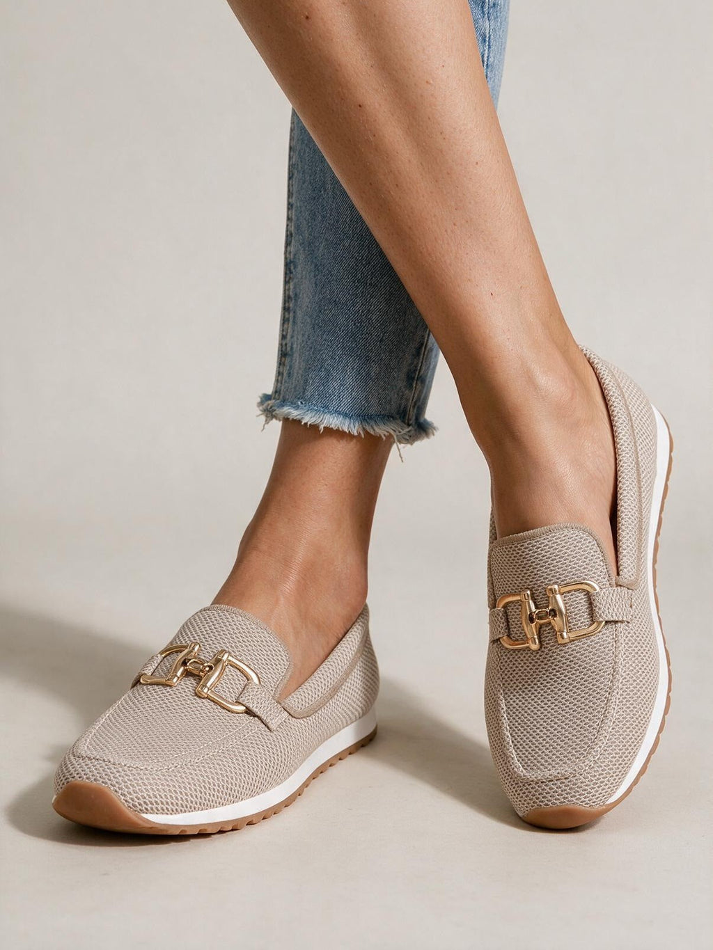 velmara-acc · tulle-mocassini-finitura oro · Beige · 1 · 34