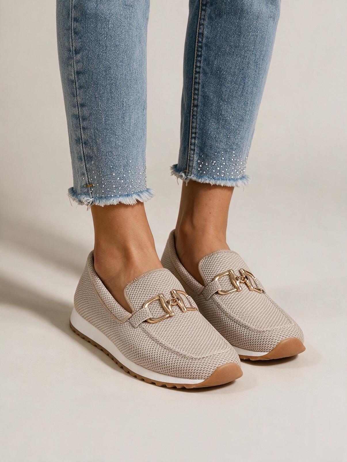 velmara-acc · tulle-mocassini-finitura oro · Beige · 3 · 34