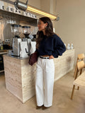 velmara-gen · pantaloni a gamba larga · Bianco · frontale · 1