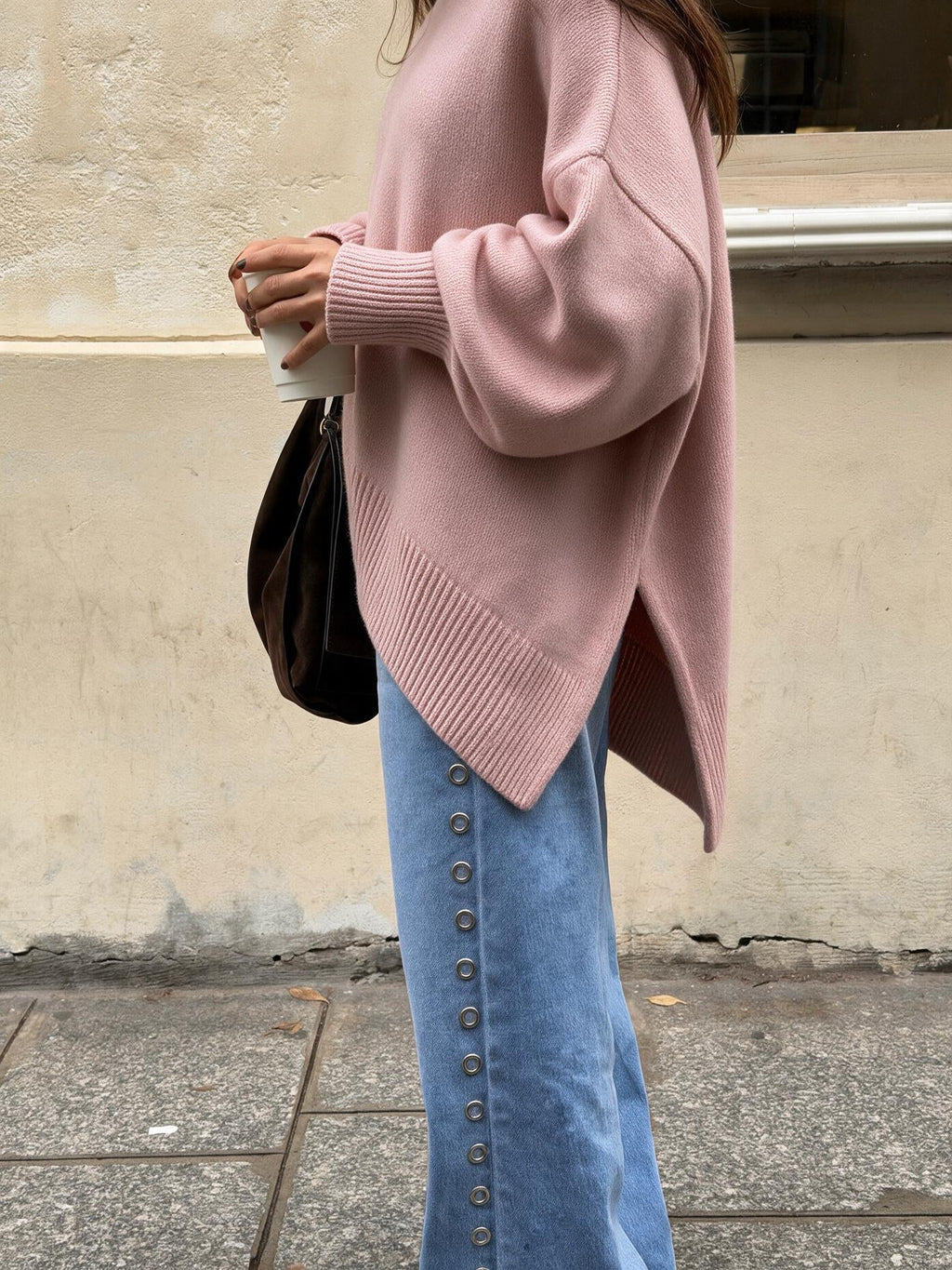 velmara-gen · maglione-a-maglia-morbida-taglio-semplice · Rosa · profilo · 2
