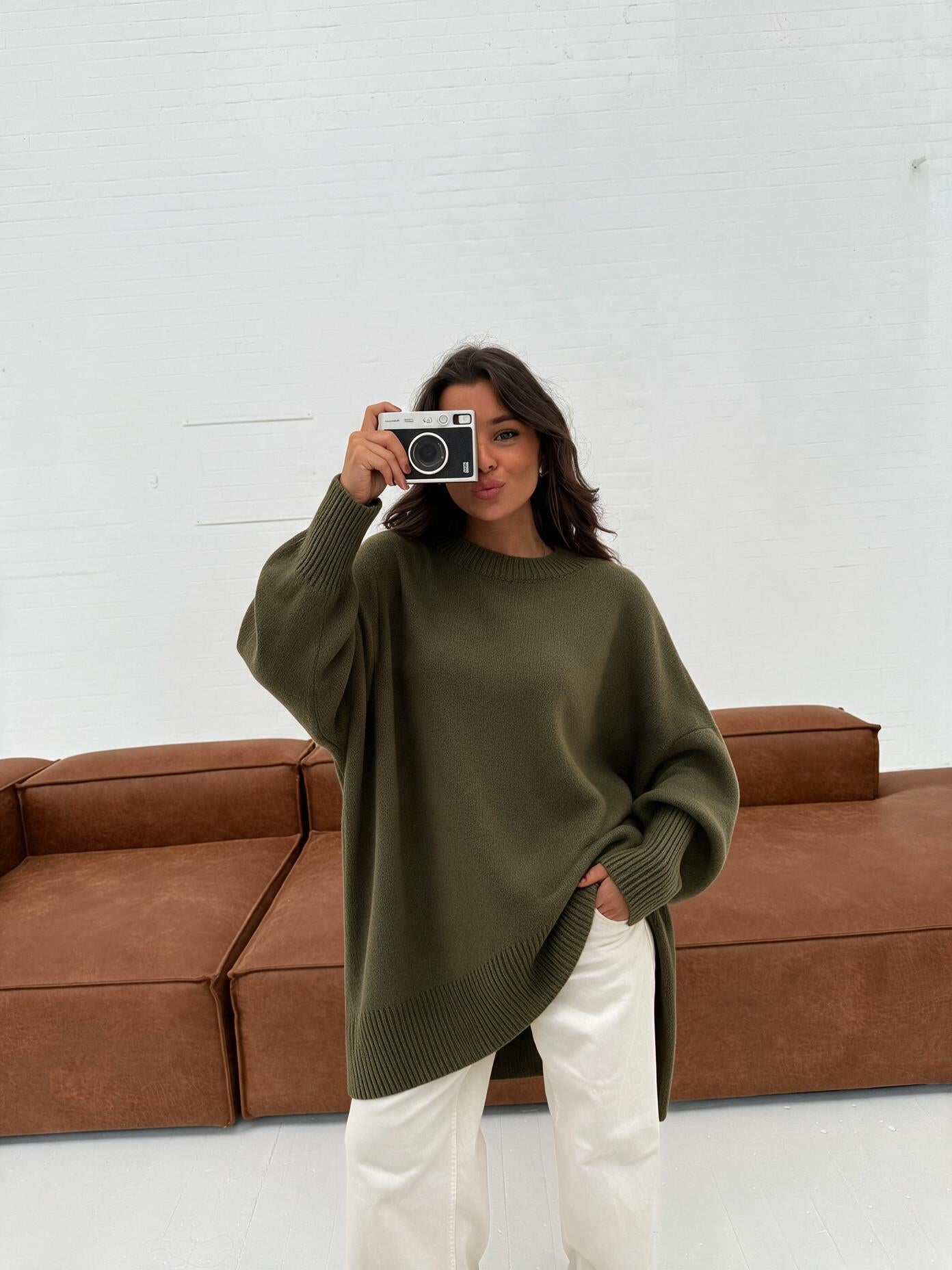 velmara-gen · maglione-in-misto-lana curata · Verde · frontale · 1