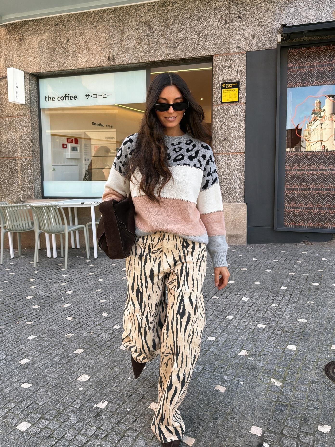 velmara-gen · maglione-con-motivo-jacquard-discreto · Rosa · frontale · 1