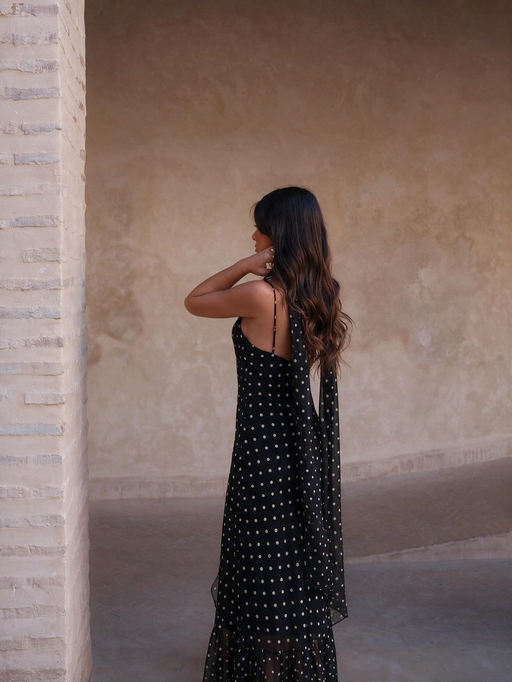velmara-gen · abito-midi-a-pois-spalle-sottili · unico · retro · 3 · 34