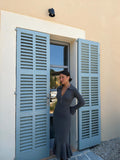 velmara-gen · abito midi-colletto-in-maglia-zip · Grigio · frontale · 1