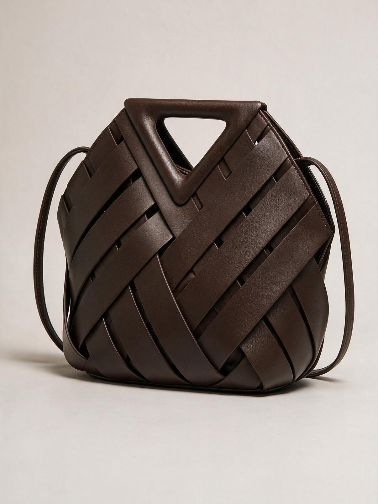velmara-acc · borsa-treccia-linea-geometrica · Cioccolato · 1 · 34