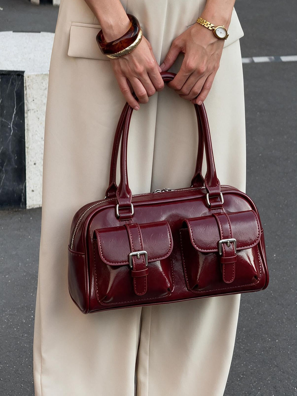 velmara-acc · borsa-doppia-fibbia-vintage-bordeaux · unico · 3 · 34