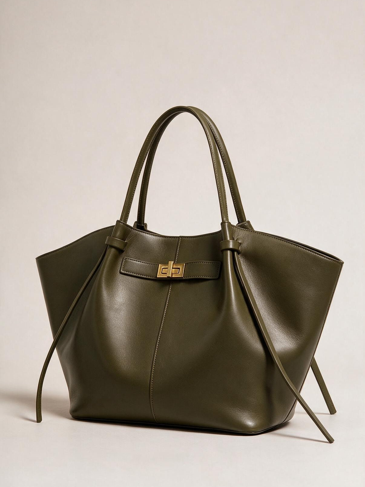 velmara-acc · borsa-shopper-curvata · Verde oliva · 105 · 34